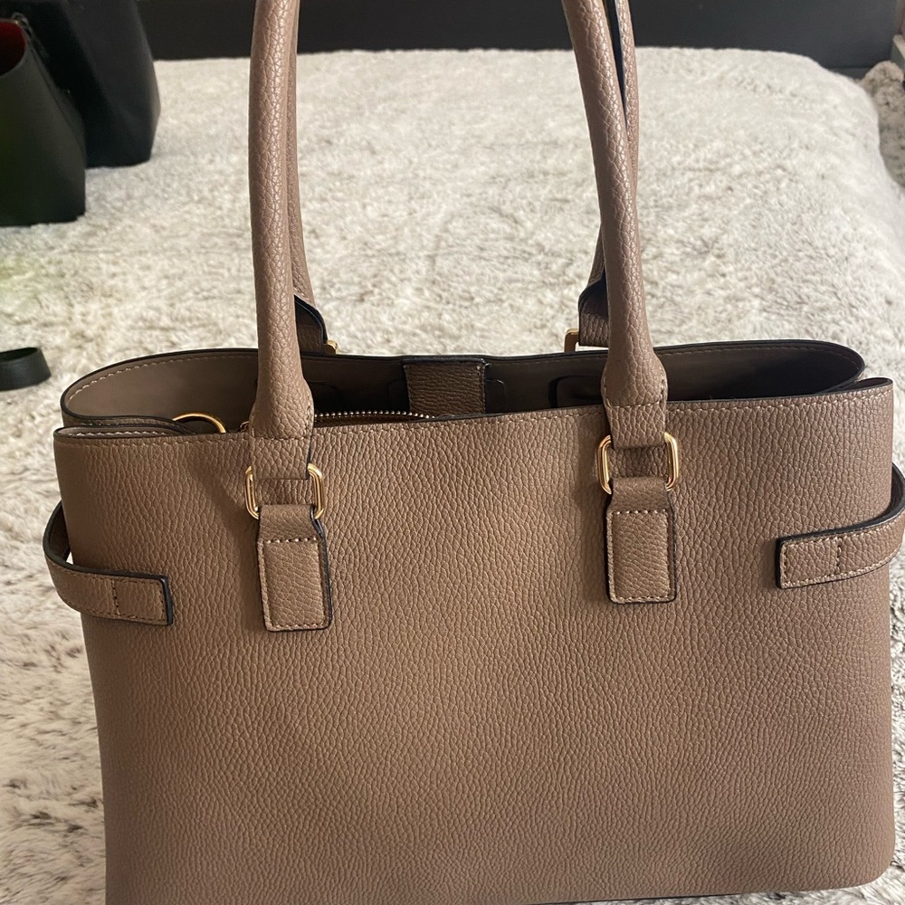 Aldo Brown Satchel Bag with Gold Accents - Picture 2 of 4